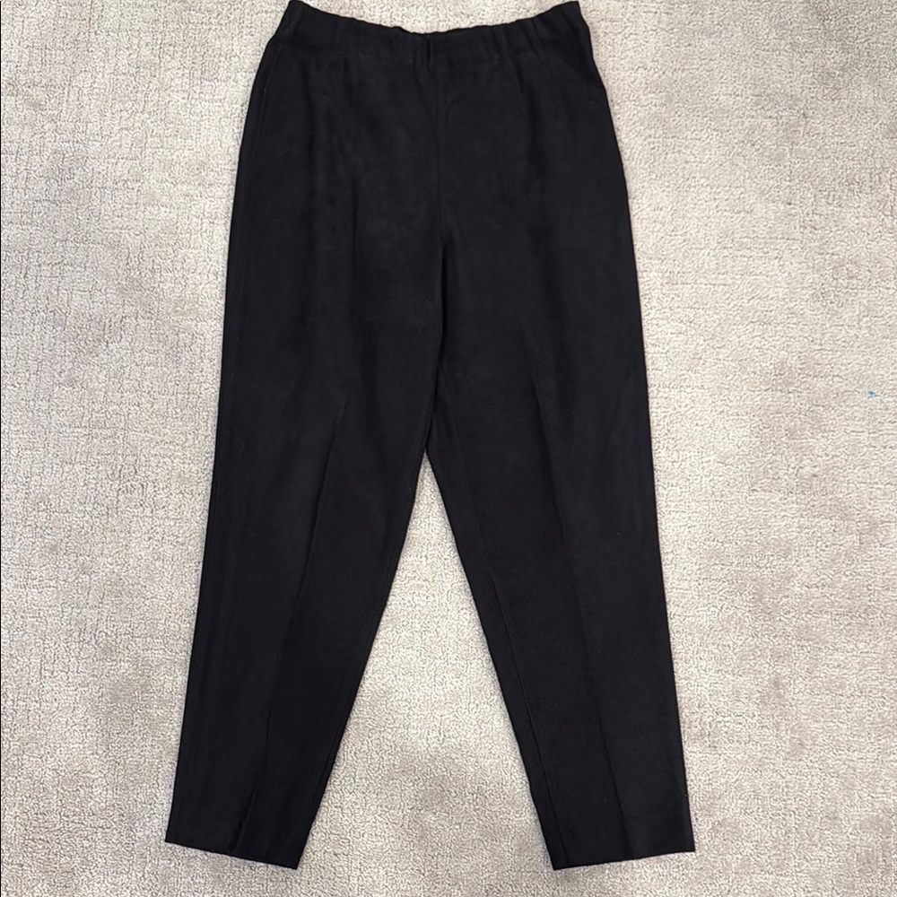 J. Jill petites black polyester side-zip pants, size 10.